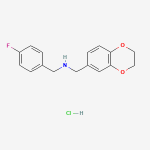 molecular formula C16H17ClFNO2 B5316620 (2,3-dihydro-1,4-benzodioxin-6-ylmethyl)(4-fluorobenzyl)amine hydrochloride 