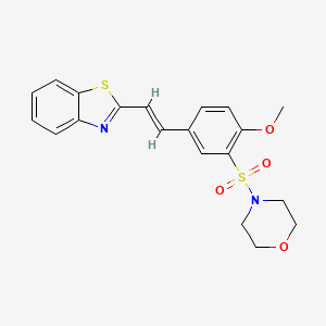 molecular formula C20H20N2O4S2 B5316629 2-{2-[4-methoxy-3-(4-morpholinylsulfonyl)phenyl]vinyl}-1,3-benzothiazole 