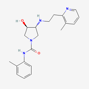 (3R*,4R*)-3-hydroxy-N-(2-methylphenyl)-4-{[2-(3-methyl-2-pyridinyl)ethyl]amino}-1-pyrrolidinecarboxamide