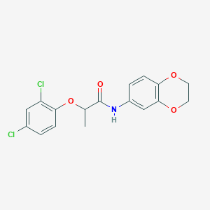 molecular formula C17H15Cl2NO4 B5316697 2-(2,4-dichlorophenoxy)-N-(2,3-dihydro-1,4-benzodioxin-6-yl)propanamide 
