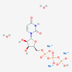 molecular formula C9H12N2Na3O15P3 B053167 三钠乌苷 5'-三磷酸二水合物 CAS No. 116295-90-0
