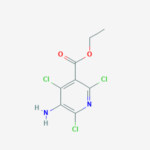 molecular formula C8H7Cl3N2O2 B5316704 ethyl 5-amino-2,4,6-trichloronicotinate 