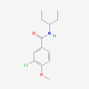 molecular formula C13H18ClNO2 B5316707 3-chloro-N-(1-ethylpropyl)-4-methoxybenzamide 