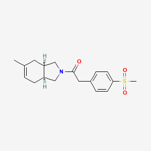 molecular formula C18H23NO3S B5316711 (3aR*,7aS*)-5-methyl-2-{[4-(methylsulfonyl)phenyl]acetyl}-2,3,3a,4,7,7a-hexahydro-1H-isoindole 
