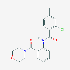 molecular formula C19H19ClN2O3 B5316727 2-chloro-4-methyl-N-[2-(4-morpholinylcarbonyl)phenyl]benzamide 