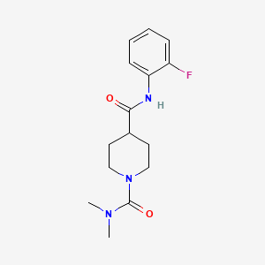 molecular formula C15H20FN3O2 B5316732 N~4~-(2-fluorophenyl)-N~1~,N~1~-dimethyl-1,4-piperidinedicarboxamide 