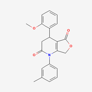 molecular formula C21H19NO4 B5316747 4-(2-methoxyphenyl)-1-(3-methylphenyl)-4,7-dihydrofuro[3,4-b]pyridine-2,5(1H,3H)-dione 
