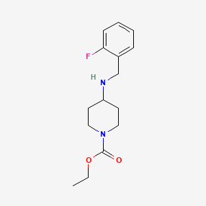 molecular formula C15H21FN2O2 B5316755 ethyl 4-[(2-fluorobenzyl)amino]-1-piperidinecarboxylate 