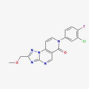 molecular formula C16H11ClFN5O2 B5316758 7-(3-chloro-4-fluorophenyl)-2-(methoxymethyl)pyrido[3,4-e][1,2,4]triazolo[1,5-a]pyrimidin-6(7H)-one 