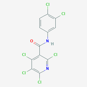 molecular formula C12H4Cl6N2O B5316769 2,4,5,6-tetrachloro-N-(3,4-dichlorophenyl)nicotinamide 