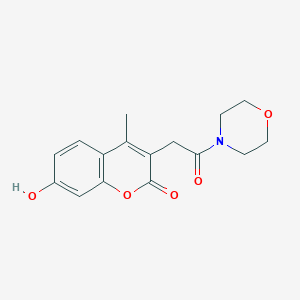 molecular formula C16H17NO5 B5316785 7-hydroxy-4-methyl-3-[2-(4-morpholinyl)-2-oxoethyl]-2H-chromen-2-one 
