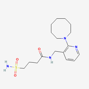 molecular formula C17H28N4O3S B5316793 4-(aminosulfonyl)-N-[(2-azocan-1-ylpyridin-3-yl)methyl]butanamide 