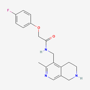 molecular formula C18H20FN3O2 B5316795 2-(4-fluorophenoxy)-N-[(3-methyl-5,6,7,8-tetrahydro-2,7-naphthyridin-4-yl)methyl]acetamide dihydrochloride 