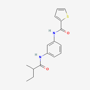 molecular formula C16H18N2O2S B5316806 N-{3-[(2-methylbutanoyl)amino]phenyl}-2-thiophenecarboxamide 