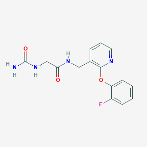 molecular formula C15H15FN4O3 B5316868 N~2~-(aminocarbonyl)-N~1~-{[2-(2-fluorophenoxy)pyridin-3-yl]methyl}glycinamide 
