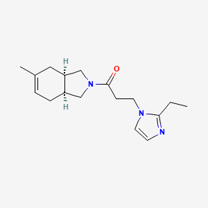 molecular formula C17H25N3O B5316924 (3aR*,7aS*)-2-[3-(2-ethyl-1H-imidazol-1-yl)propanoyl]-5-methyl-2,3,3a,4,7,7a-hexahydro-1H-isoindole 