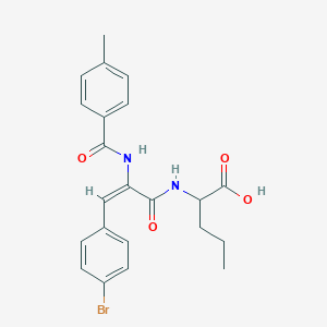 molecular formula C22H23BrN2O4 B5316932 N-{3-(4-bromophenyl)-2-[(4-methylbenzoyl)amino]acryloyl}norvaline 