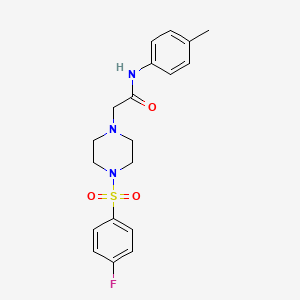 2-[4-(4-FLUOROBENZENESULFONYL)PIPERAZIN-1-YL]-N-(4-METHYLPHENYL)ACETAMIDE