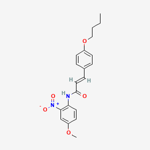 molecular formula C20H22N2O5 B5316943 3-(4-butoxyphenyl)-N-(4-methoxy-2-nitrophenyl)acrylamide 