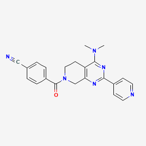 molecular formula C22H20N6O B5316948 4-{[4-(dimethylamino)-2-(4-pyridinyl)-5,8-dihydropyrido[3,4-d]pyrimidin-7(6H)-yl]carbonyl}benzonitrile 