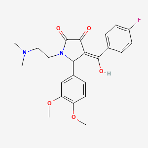5-(3,4-dimethoxyphenyl)-1-[2-(dimethylamino)ethyl]-4-(4-fluorobenzoyl)-3-hydroxy-1,5-dihydro-2H-pyrrol-2-one