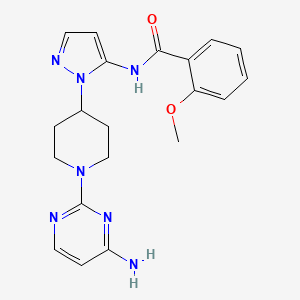 N-{1-[1-(4-aminopyrimidin-2-yl)piperidin-4-yl]-1H-pyrazol-5-yl}-2-methoxybenzamide