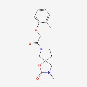 molecular formula C16H20N2O4 B5316996 3-methyl-7-[(2-methylphenoxy)acetyl]-1-oxa-3,7-diazaspiro[4.4]nonan-2-one 