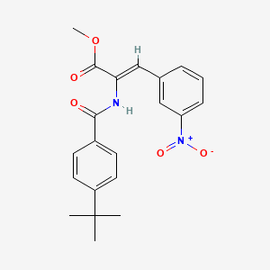 molecular formula C21H22N2O5 B5317006 methyl 2-[(4-tert-butylbenzoyl)amino]-3-(3-nitrophenyl)acrylate 