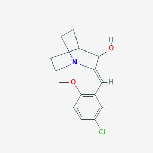 (2Z)-2-[(5-chloro-2-methoxyphenyl)methylidene]-1-azabicyclo[2.2.2]octan-3-ol