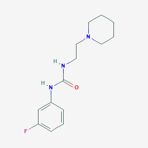 N-(3-FLUOROPHENYL)-N'-(2-PIPERIDINOETHYL)UREA