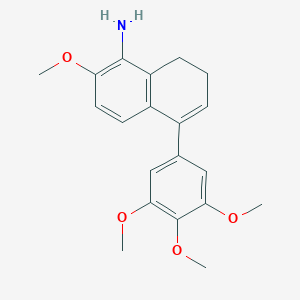 molecular formula C20H23NO4 B531735 2-甲氧基-5-(3,4,5-三甲氧基苯基)-7,8-二氢萘-1-胺 