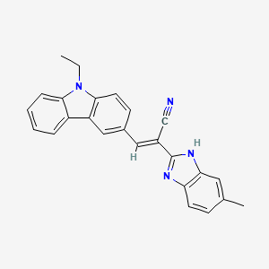 3-(9-ethyl-9H-carbazol-3-yl)-2-(5-methyl-1H-benzimidazol-2-yl)acrylonitrile