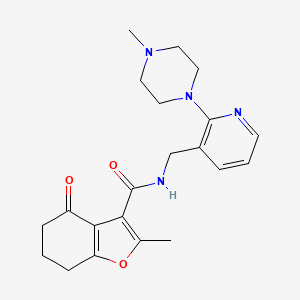 2-methyl-N-{[2-(4-methylpiperazin-1-yl)pyridin-3-yl]methyl}-4-oxo-4,5,6,7-tetrahydro-1-benzofuran-3-carboxamide