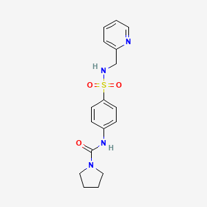 N-[4-(pyridin-2-ylmethylsulfamoyl)phenyl]pyrrolidine-1-carboxamide