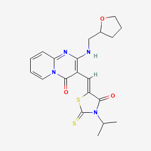 3-[(Z)-(3-Isopropyl-4-oxo-2-thioxo-1,3-thiazolidin-5-ylidene)methyl]-2-[(tetrahydro-2-furanylmethyl)amino]-4H-pyrido[1,2-A]pyrimidin-4-one