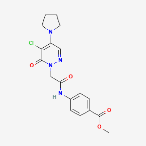 methyl 4-({[5-chloro-6-oxo-4-(1-pyrrolidinyl)-1(6H)-pyridazinyl]acetyl}amino)benzoate