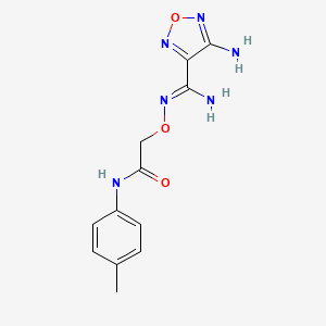 2-({[amino(4-amino-1,2,5-oxadiazol-3-yl)methylene]amino}oxy)-N-(4-methylphenyl)acetamide