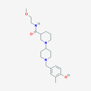 1'-(4-hydroxy-3-methylbenzyl)-N-(2-methoxyethyl)-1,4'-bipiperidine-3-carboxamide