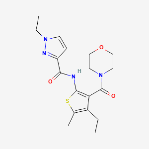 1-ETHYL-N-[4-ETHYL-5-METHYL-3-(MORPHOLINE-4-CARBONYL)THIOPHEN-2-YL]-1H-PYRAZOLE-3-CARBOXAMIDE