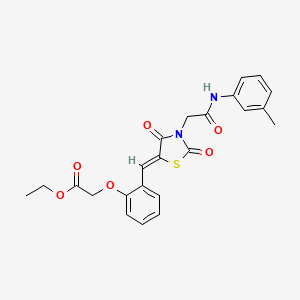 ethyl {2-[(Z)-(3-{2-[(3-methylphenyl)amino]-2-oxoethyl}-2,4-dioxo-1,3-thiazolidin-5-ylidene)methyl]phenoxy}acetate