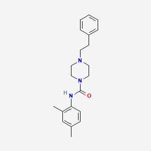 molecular formula C21H27N3O B5317700 N-(2,4-dimethylphenyl)-4-(2-phenylethyl)-1-piperazinecarboxamide 