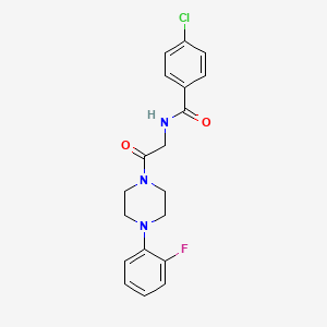 4-chloro-N-{2-[4-(2-fluorophenyl)-1-piperazinyl]-2-oxoethyl}benzamide