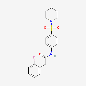 2-(2-fluorophenyl)-N-[4-(piperidine-1-sulfonyl)phenyl]acetamide