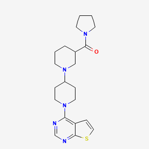 3-(pyrrolidin-1-ylcarbonyl)-1'-thieno[2,3-d]pyrimidin-4-yl-1,4'-bipiperidine