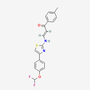 3-({4-[4-(difluoromethoxy)phenyl]-1,3-thiazol-2-yl}amino)-1-(4-methylphenyl)-2-propen-1-one