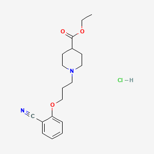 Ethyl 1-[3-(2-cyanophenoxy)propyl]piperidine-4-carboxylate;hydrochloride