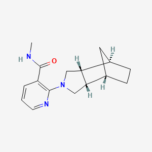 2-[(1R*,2R*,6S*,7S*)-4-azatricyclo[5.2.1.0~2,6~]dec-4-yl]-N-methylnicotinamide