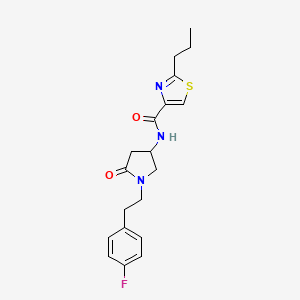 N-{1-[2-(4-fluorophenyl)ethyl]-5-oxopyrrolidin-3-yl}-2-propyl-1,3-thiazole-4-carboxamide