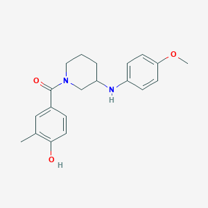 4-({3-[(4-methoxyphenyl)amino]-1-piperidinyl}carbonyl)-2-methylphenol