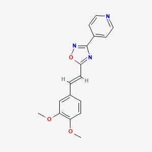 5-[(E)-2-(3,4-dimethoxyphenyl)ethenyl]-3-pyridin-4-yl-1,2,4-oxadiazole